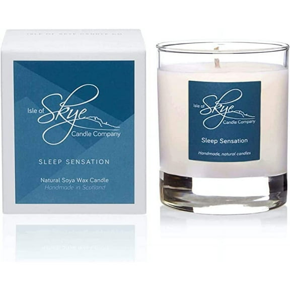 Isle of Skye Candles Co. Sleep Sensation Scented Small Tumbler Candle 30h Handmade in Scotland