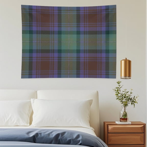 Isle of Skye Tartan Plaid Wall Tapestry 30"x40" Lightweight, Wrinkle-Resistant Hanging Blanket for Bedroom Living Room Decor