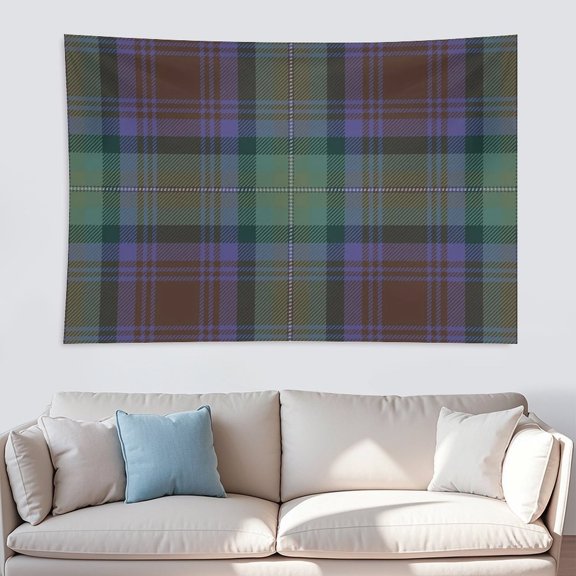 Isle of Skye Tartan Plaid Wall Tapestry 40"x60" Lightweight, Wrinkle-Resistant Hanging Blanket for Bedroom Living Room Decor