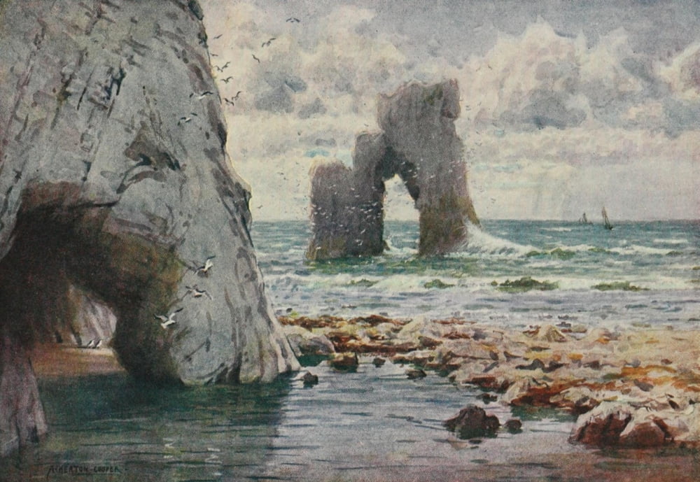 Isle of Wight 1911 Freshwater Bay Canvas Art - Alfred Heaton Cooper (24 x 36)