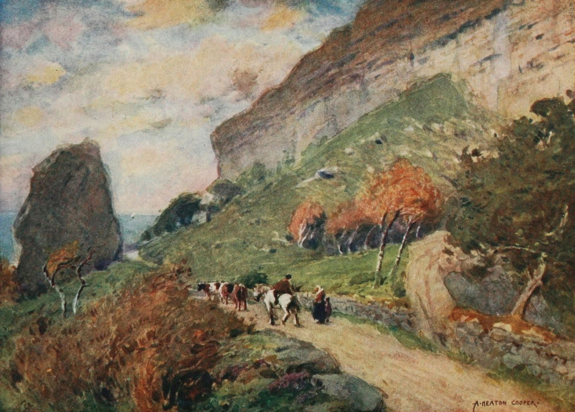 Isle of Wight 1911 The Undercliff Canvas Art - Alfred Heaton Cooper (24 x 36)