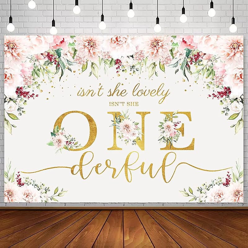 Boho Rainbow 1st Birthday Decorations - Isn't She Lovely Backdrop Set