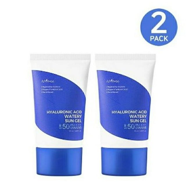 Isntree Hyaluronic Acid Watery Sun Gel Moisturizing Cooling Sunscreen 50ml / 1.69 FL OZ (2PCS)