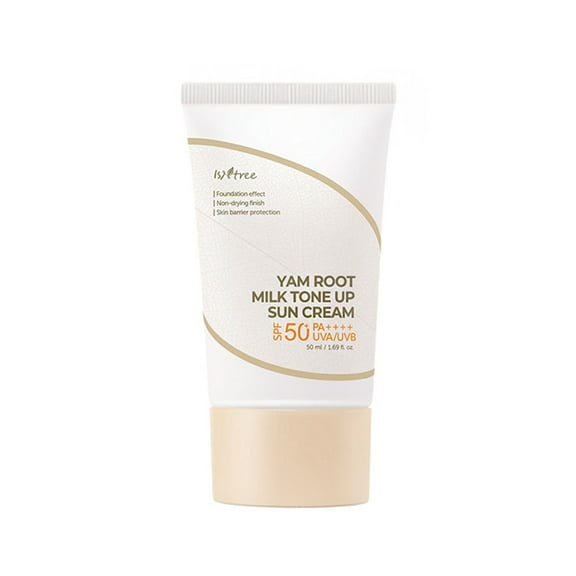 ISNtree Yam Root Milk Tone Up Sun Cream, SPF 50+, 1.69 fl oz (50 ml)