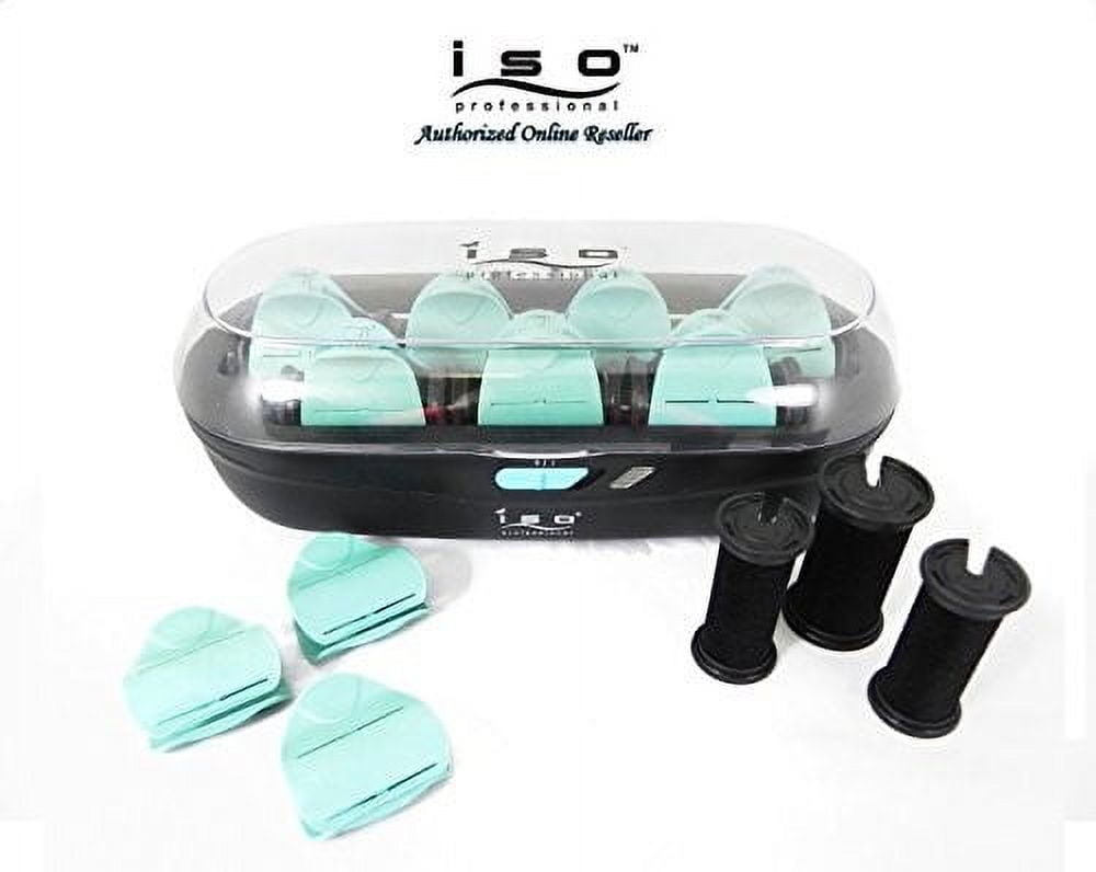 Iso Beauty Diamond Collection Hot Hair Rollers, Black & Blue, 20 Ct