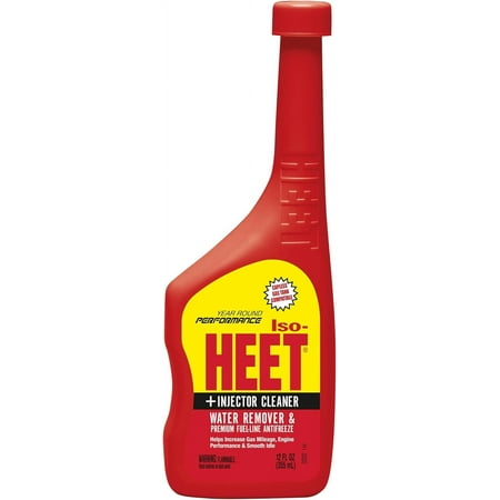 Iso-HEET Water Remover And Premium Fuel Line Antifreeze + Injector Cleaner Helps Increase Gas Mileage Improves Engine Performance Year Round Performance, 12 fl. oz. (28202) , Red