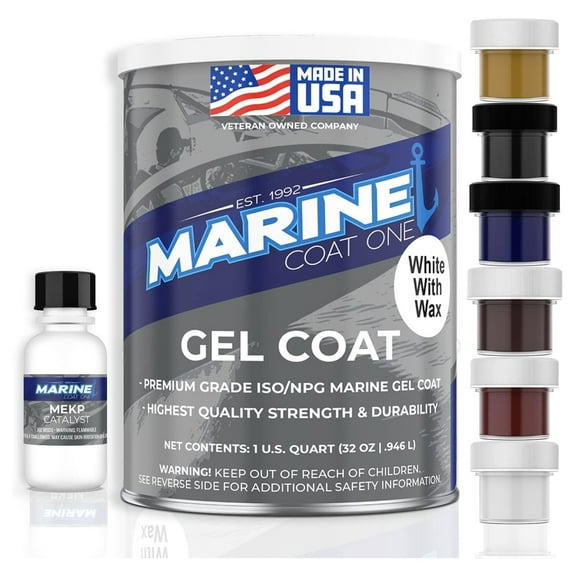 Iso/Npg Gel Coat White with Wax with MEKP Catalyst for Hardening, Gel Coat Repair Kit for Boats, Fiberglass