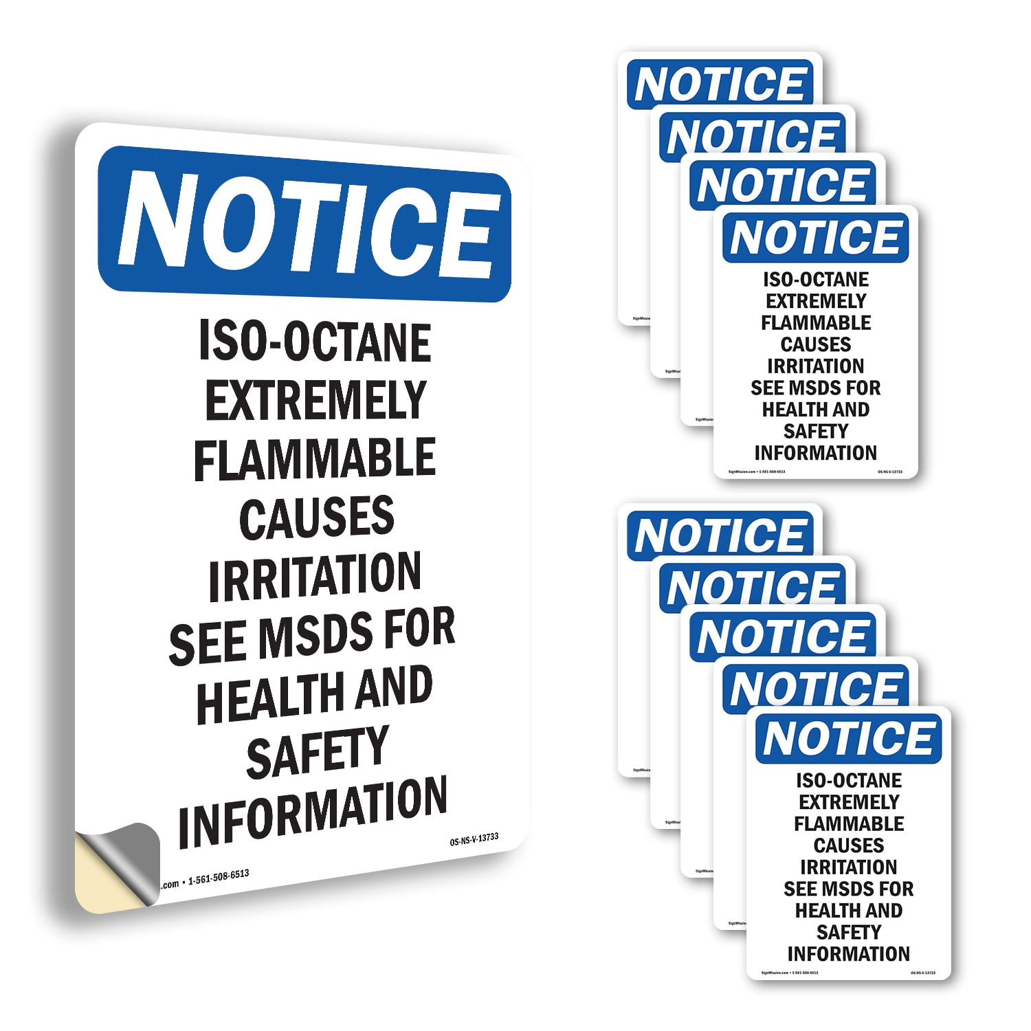 Iso OSHA Notice Vinyl Decal Label 10 Inch x 7 Inch - 10 Pack - Walmart.com