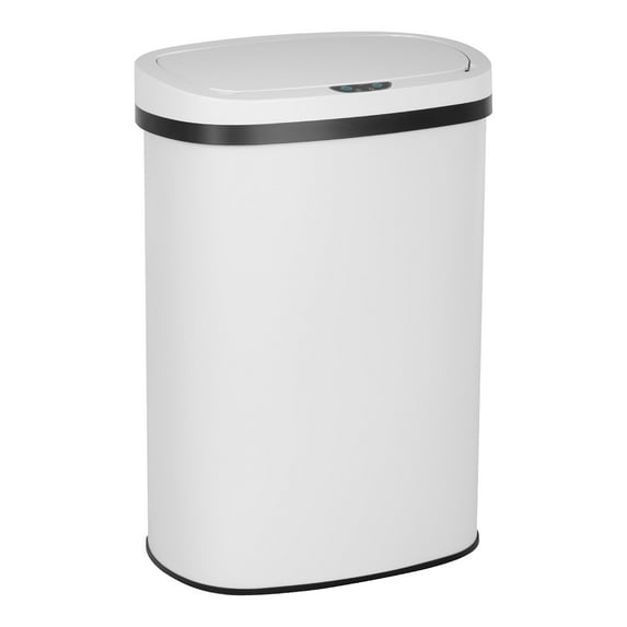 Iso Stainless Steel 13 Gal. Motion Sensor Automatic Trash Can, White