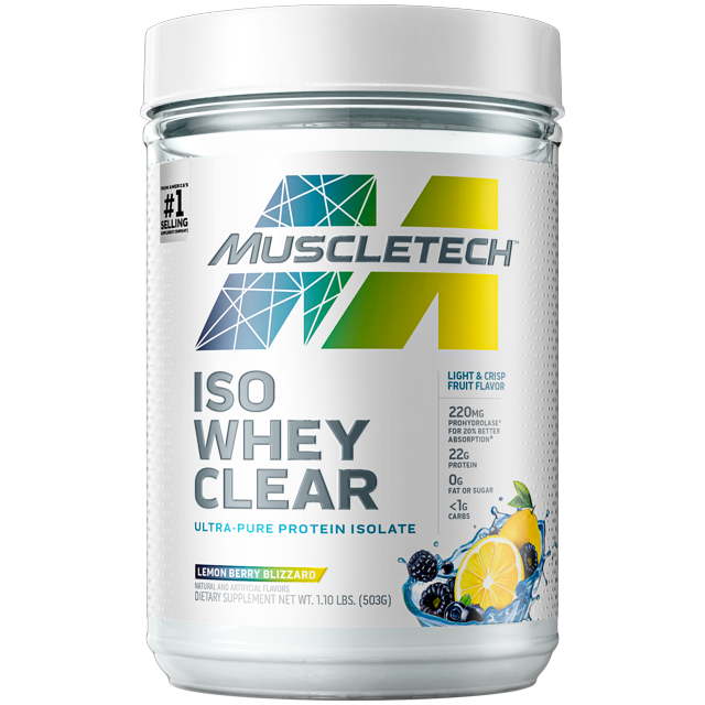 Iso Whey Clear Hydrolyzed Protein Drink Mix Powder, Light and Refreshing, UltraPure Isolate