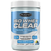 Iso Clear Hydrolyzed Protein Drink Mix Powder, Light and Refreshing, Ultra-Pure Isolate 22g, Keto Friendly, Lemon Berry Blizzard, 19 servings  500g