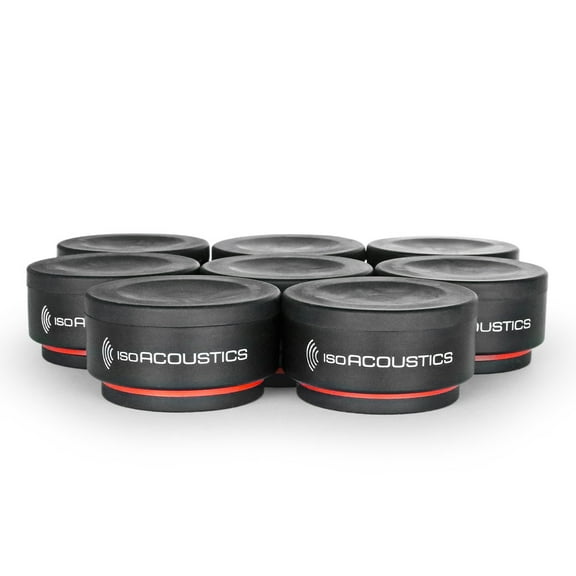 IsoAcoustics ISO-PUCK Mini Pack of 8 Isolator Feet for Studio Monitors Speakers and DJ Equipment