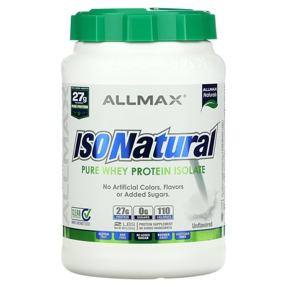 IsoNatural, Pure Whey Protein Isolate, Unflavored, 2 lbs (907 g), ALLMAX