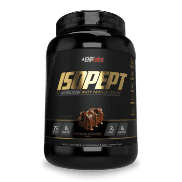 IsoPept Hydrolyzed Whey Protein Powder by EHPlabs - 100% Whey Protein Isolate & Hydrolysate, 27g of Protein, Non-GMO, Gluten Free, Fast Absorbing, Easy Digesting, 27 Serves (Chocolate Decadence)