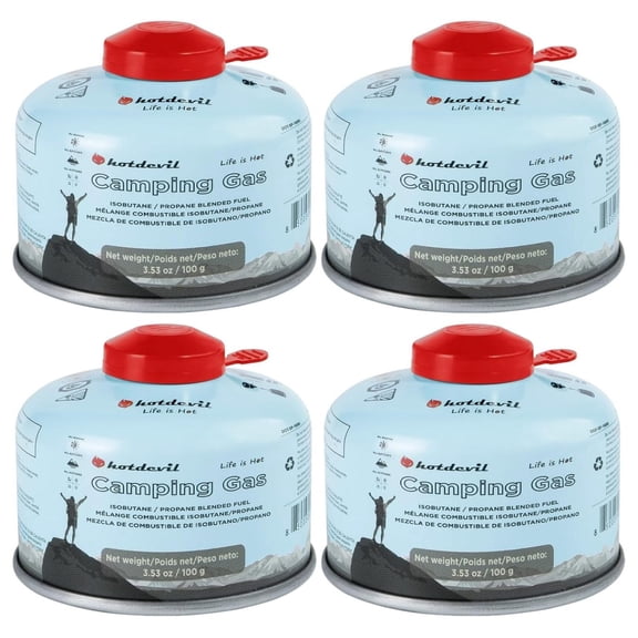 Isobutane Fuel Canister 100 Gram 4 Pack