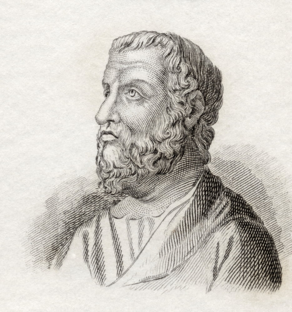 Isocrates 436 To 338 Bc Ancient Greek Rhetorician One Of The Ten Attic Orators From Crabbs Historical Dictionary Published 1825 Canvas Art - Ken Welsh Design Pics (28 x 30)