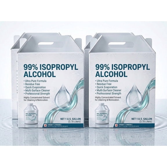 Isocrest 99% Isopropyl Alcohol (IPA), 4 Gallons - Electronics, Tool and Surface Prep Solvent