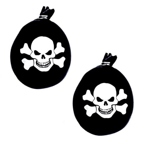 Isoflex Black Skull and Crossbones Stress Ball Hand Massager Set of 2