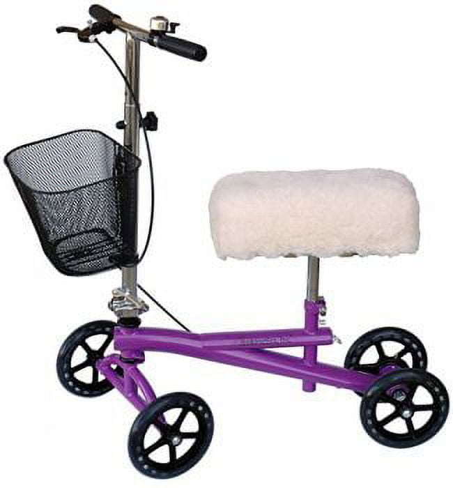 Inc. Steerable "Fully Loaded" Knee Scooter Walker Purple