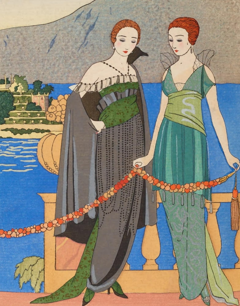 Isola Bella (2) Canvas Art - George Barbier (18 x 24)
