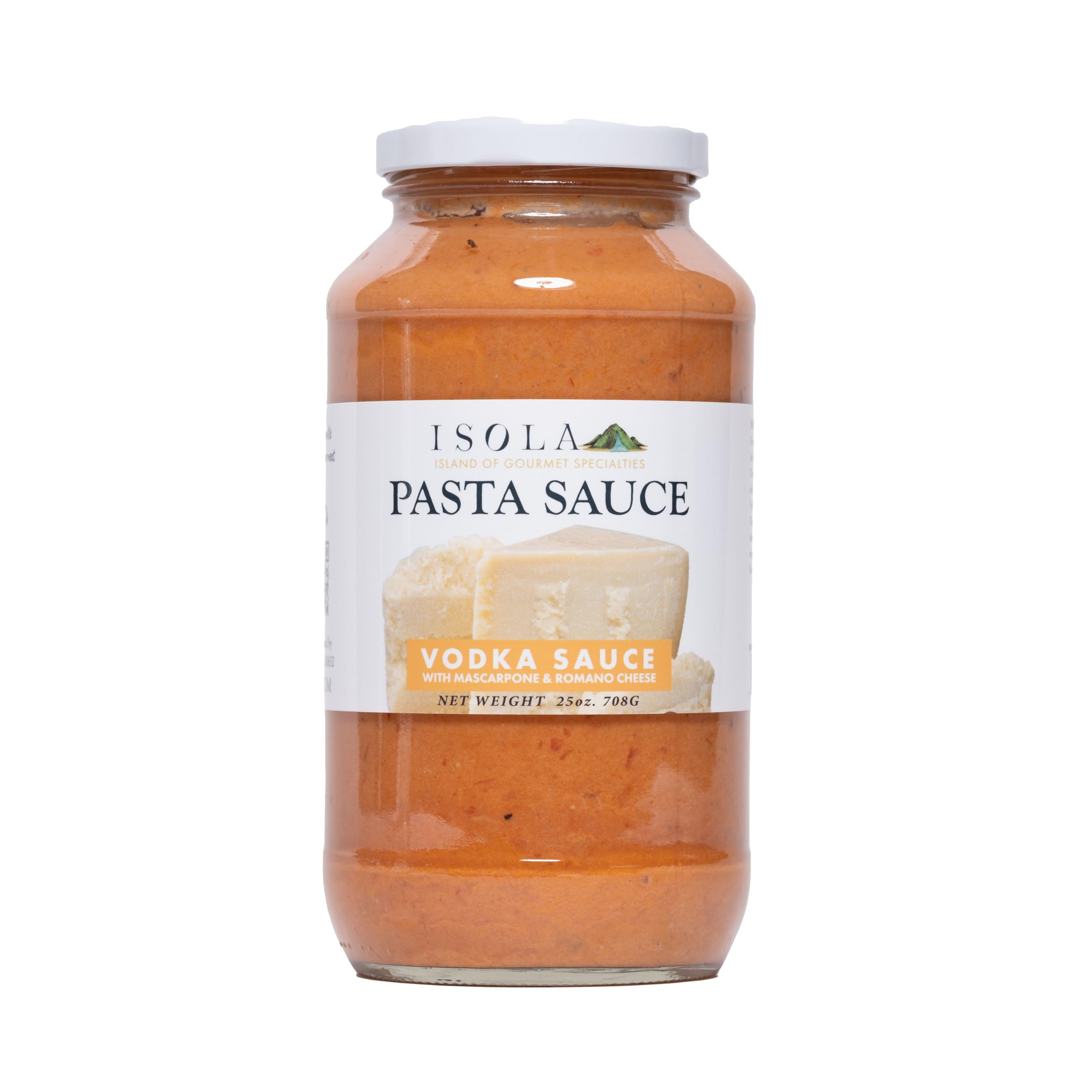 Isola Italian Vodka Sauce - Gourmet AIS1Tomato Sauce with Cream & Mascarpone, No Sugar Added, Authentic Italian Pasta Sauce for Chefs & Culinary Lovers - 25 oz Jar
