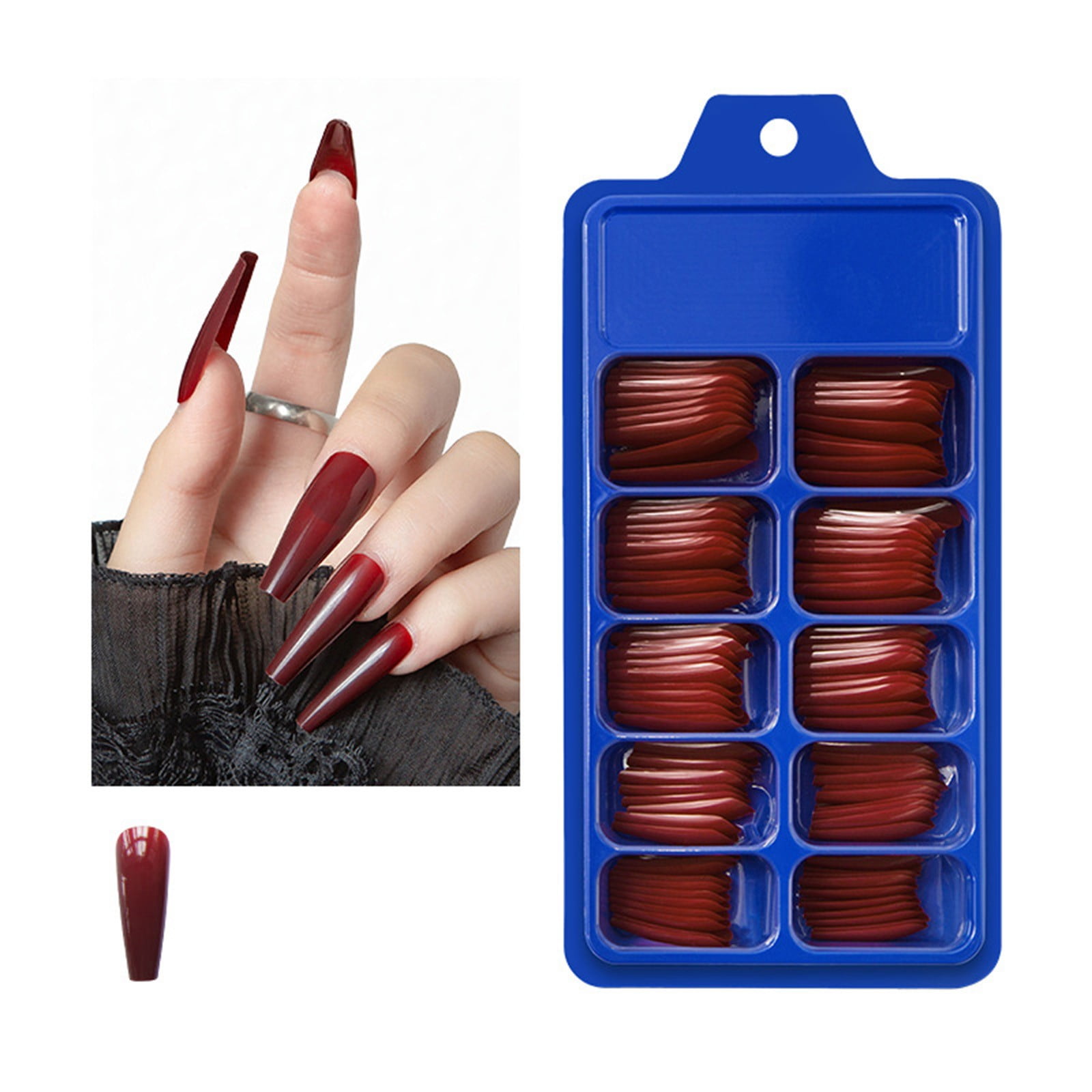 Extra Long Nails Tips Full Tip Nails Coffin Short Nails Short Long on Nails Coffin Cute Half False Nail Tips Coffin Shaped Nail Tips Medium Half Cover Acrylic Nails Tips Clear Coffin Coffin