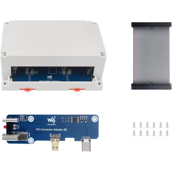 Isolated RS232 / RS485 / CAN/CAN FD Expansion Board, Compatible with 5/ 4B, expands 2X RS485 + 1x RS232+ 1x CAN FD + 1x CAN, Extending NVME, ETH, USB, and 4G/5G, etc