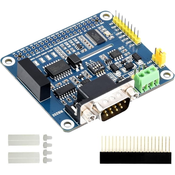 Isolated RS485 RS232 Expansion HAT Board for 4B/3B+/3B/2B/Zero/Zero 2 W/Zero 2 WH,Adopt SC16IS752 UART Expansion Chip,SPI to RS485 and RS232 Up to 921600bps Data Rate