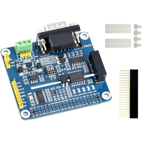 Isolated RS485 RS232 Expansion HAT Board for 4B/3B+/3B/2B/Zero/Zero 2 W/Zero 2 WH, SPI Control Onboard Protection Circuits