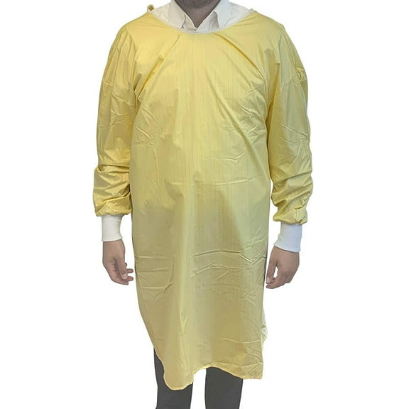 Isolation Gowns Washable Reusable 75 Wash Cycles per Gown | Level 2 - Pack of 12 Gowns. Lab Tested Fluid Protection, Full Cuff, Ties for Full Closure, Durable Multi-Function