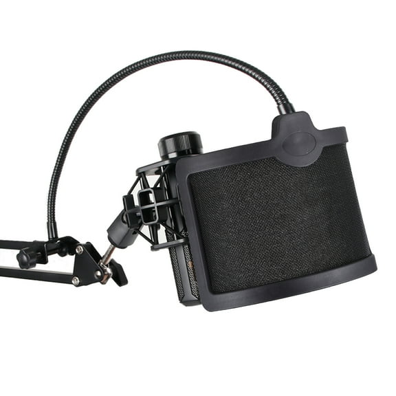 Isolation Screen,Dedicated Wind Noise Filter With Shaft Net Wind Screen Filter Dedicated Wind Isolation Radio Vocal Windscreen Studio Mic U-type Bop Net Noise Net Wind Pop Filter Siuke Microp