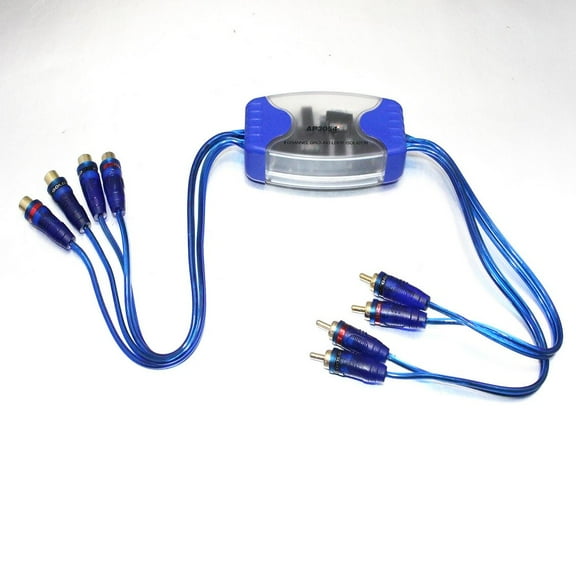 Isolator Car Stereo 50W 4-Channel RCA Audio Noise Filter Suppressor Ground Loop