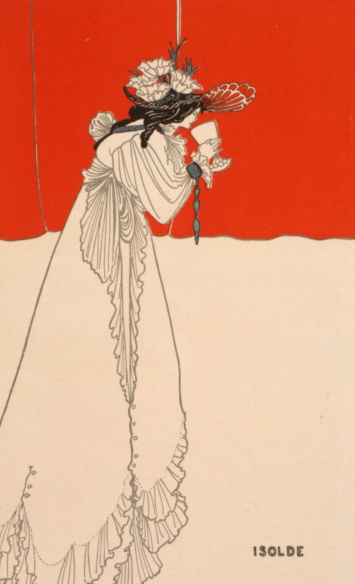 Isolde 1899 Canvas Art - Aubrey Beardsley (18 x 24)