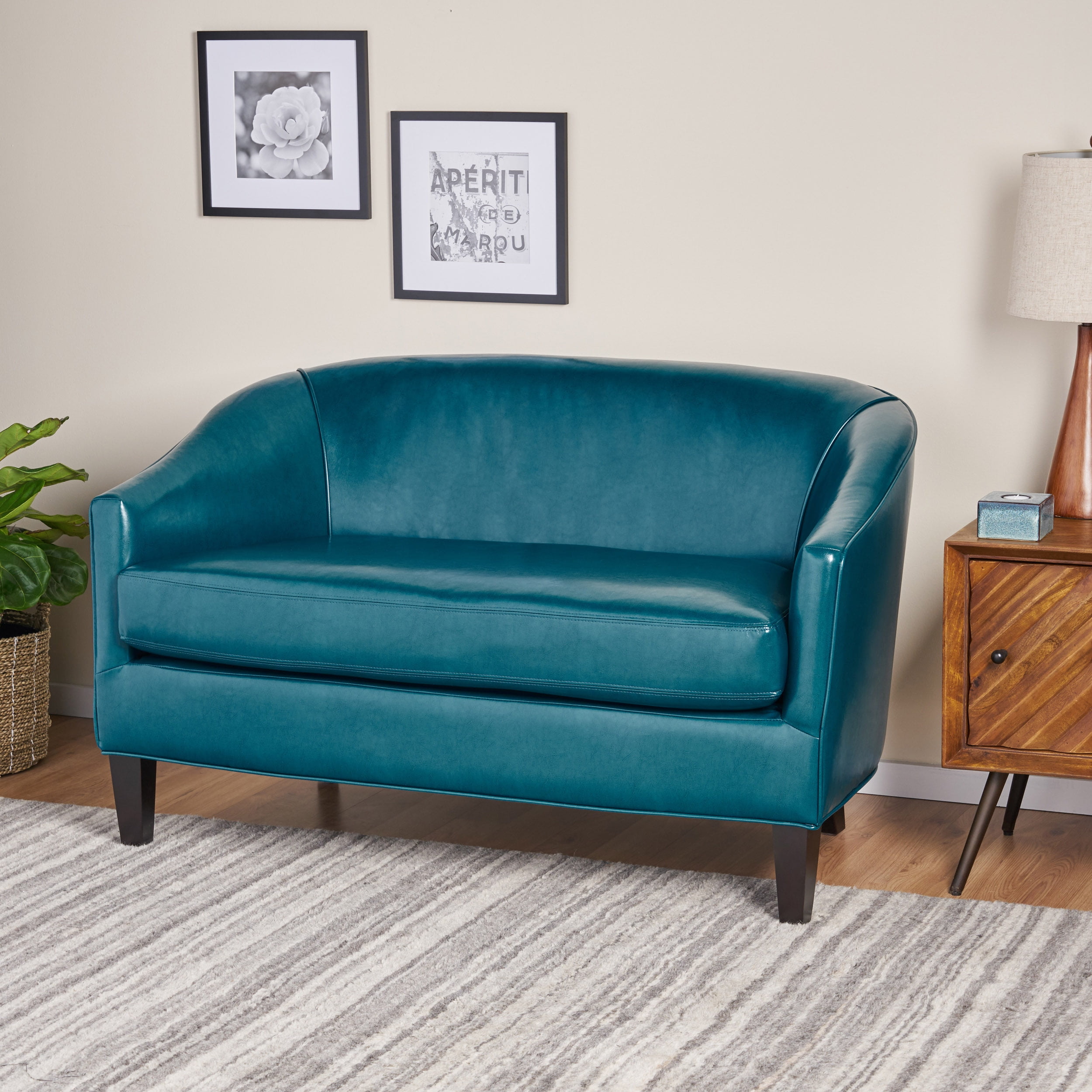 Teal loveseat shop