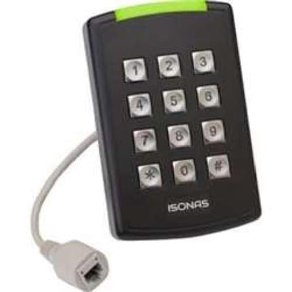 Isonas, RC-04-MCT-WK Wall Mount Keypad Reader Controller - 13.56MHz - 125KHz - Black - Backlit