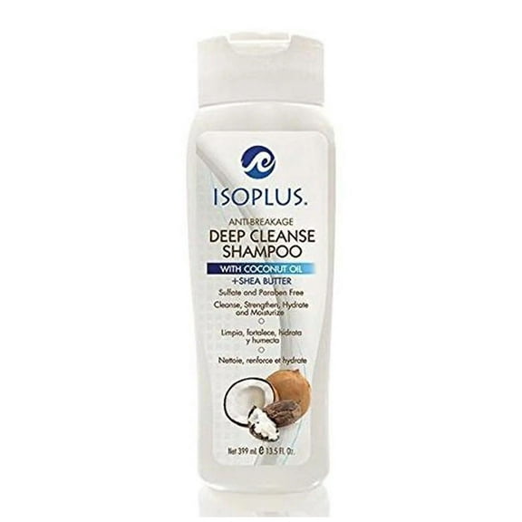 Isoplus Deep Cleanse Shampoo With Coconut Oil and Shea Butter, 13.5 Oz, 3 Pack