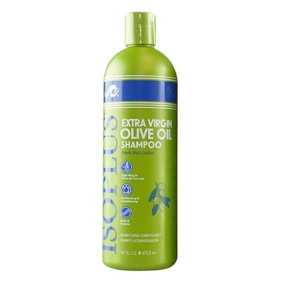 Isoplus Extra Virgin Oilive Oil Hair Shampoo, 16 Oz, 3 Pack