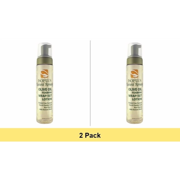 Isoplus Natural Remedy Olive Oil Foaming Wrap and Set Lotion, 8.5 oz - 2 Pack