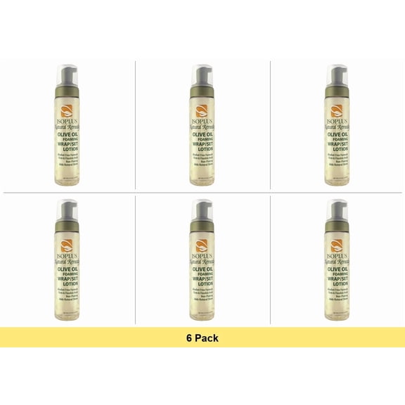Isoplus Natural Remedy Olive Oil Foaming Wrap and Set Lotion, 8.5 oz - 6 Pack