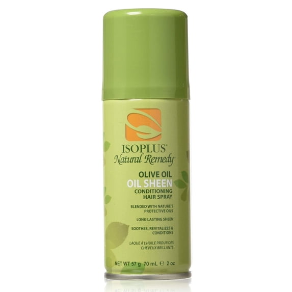 Isoplus Natural Remedy Olive Oil Sheen Hair Spray, 2 Oz., Pack of 6