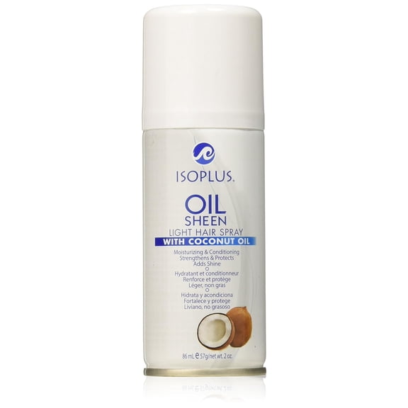 Isoplus Oil Sheen Light Hair Spray With Coconut Oil, 2 oz