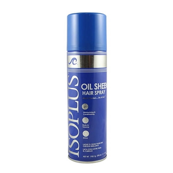 Isoplus Oil Sheen Regular Conditioning Hair Spray, 7 Oz, 6 Pack