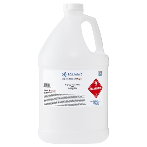 Lab Alley Isopropyl Alcohol Chemical Solvent, 70% Lab Grade, 1 Gallon