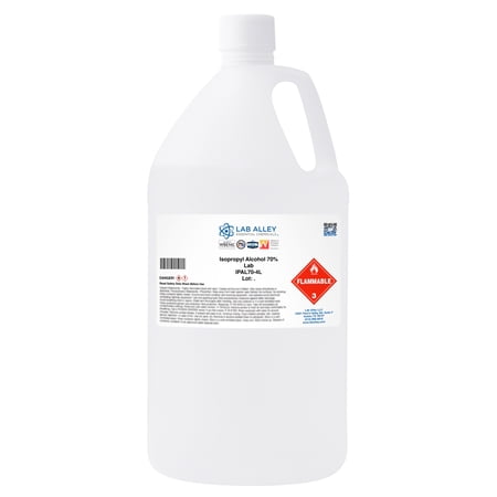 Lab Alley Isopropyl Alcohol Chemical Solvent, 70% Lab Grade, 4 Liters