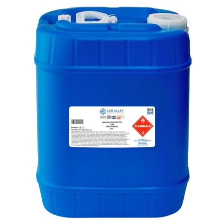 Lab Alley Isopropyl Alcohol Chemical Solvent, 70% Lab Grade, 5 Gallons