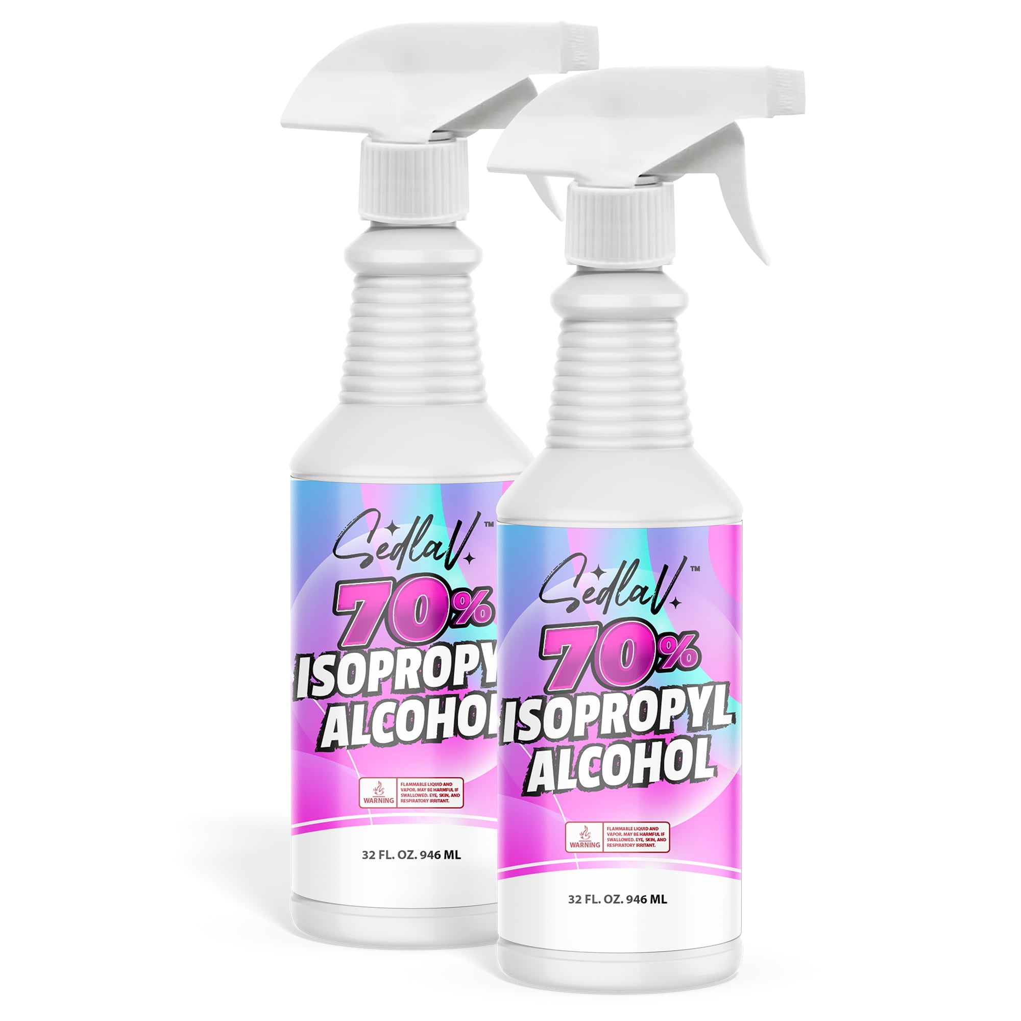 Isopropyl Alcohol 70% Spray 32 Fl Oz Spray Bottle Rubbing Alcohol Sprayer 70 Percent Isopropyl Alcohol Spray First Aid 2 Bottles