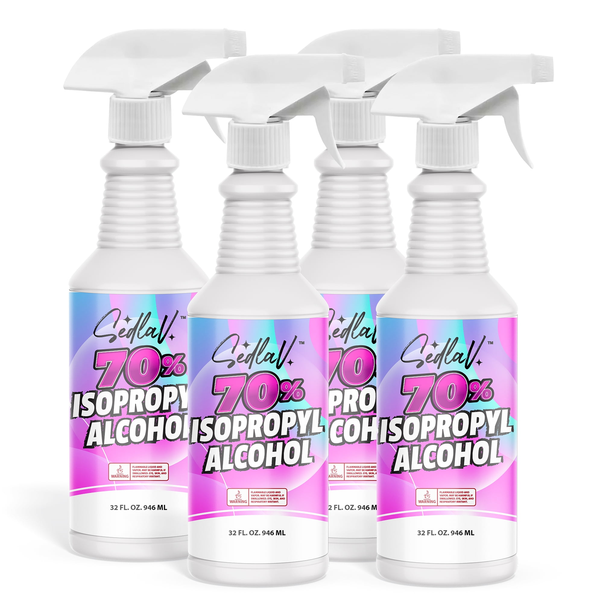 Isopropyl Alcohol 70% Spray 32 Fl Oz Spray Bottle Rubbing Alcohol Sprayer 70 Percent Isopropyl Alcohol Spray First Aid 4 Bottles