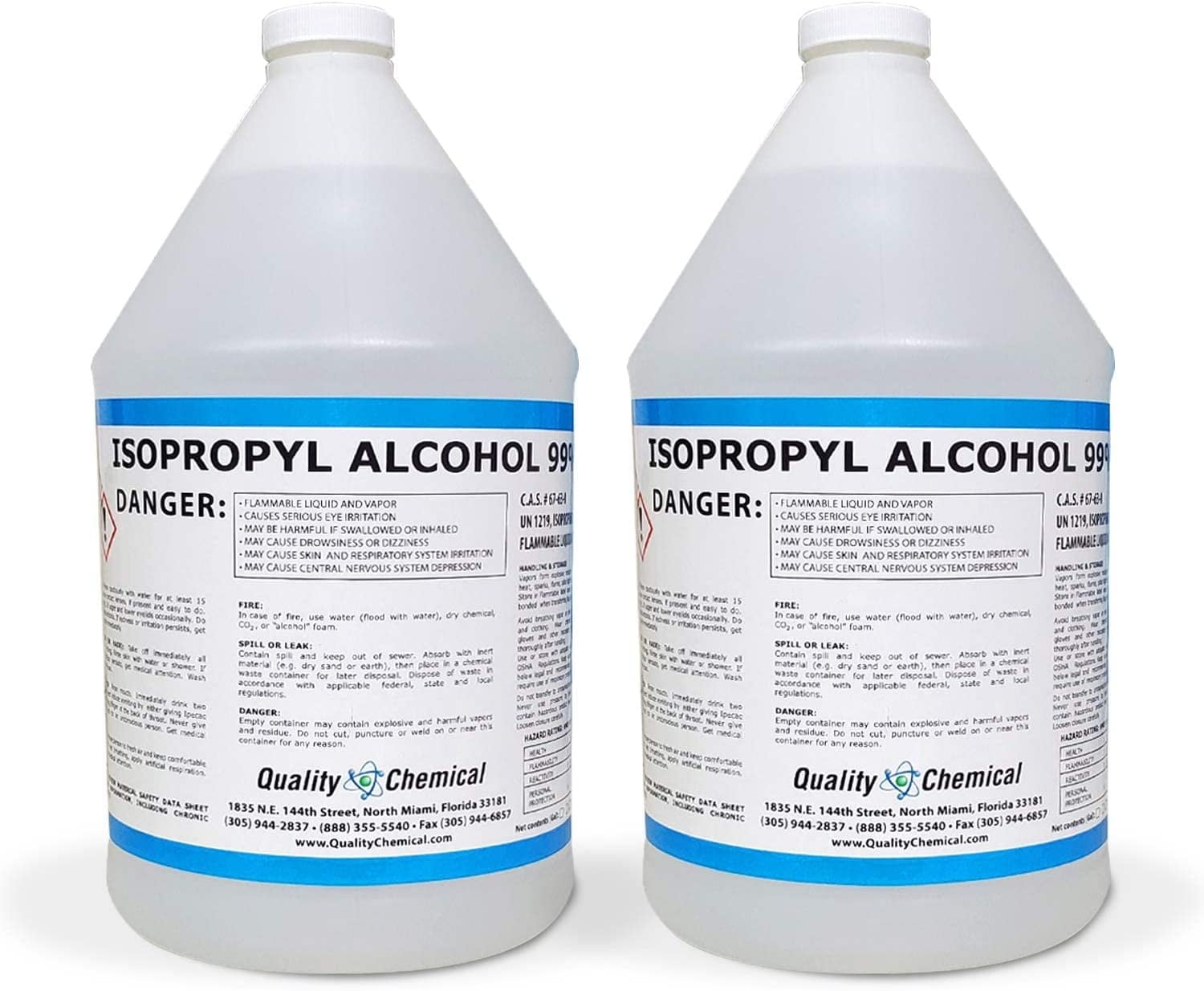 Isopropyl Alcohol Grade 99 Anhydrous  (IPA) - 2 gallon case