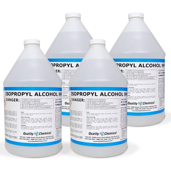 Isopropyl Alcohol Grade 99 Anhydrous (IPA) - 4 gallon case