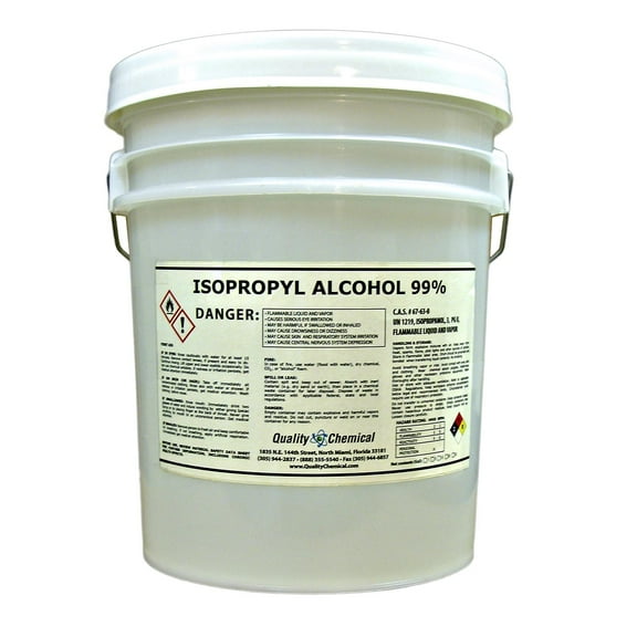 Isopropyl Alcohol Grade 99 Anhydrous (IPA) / 5 Gallon Pail
